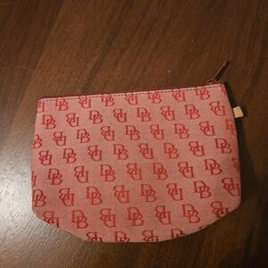 Dooney & Bourke Pink and Red Monogram Pouch